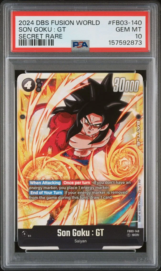 2024 #FB03-140 Son Goku : GT PSA 10 Dragon Ball Super Card Game Fusion World Raging Roar