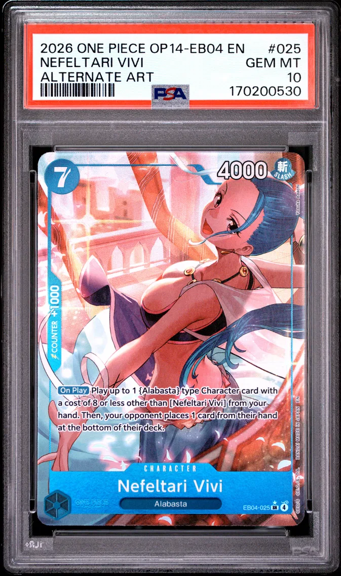 2026 #025 Nefeltari Vivi PSA 10 One Piece OP14-EB04-the Azure Sea's Seven