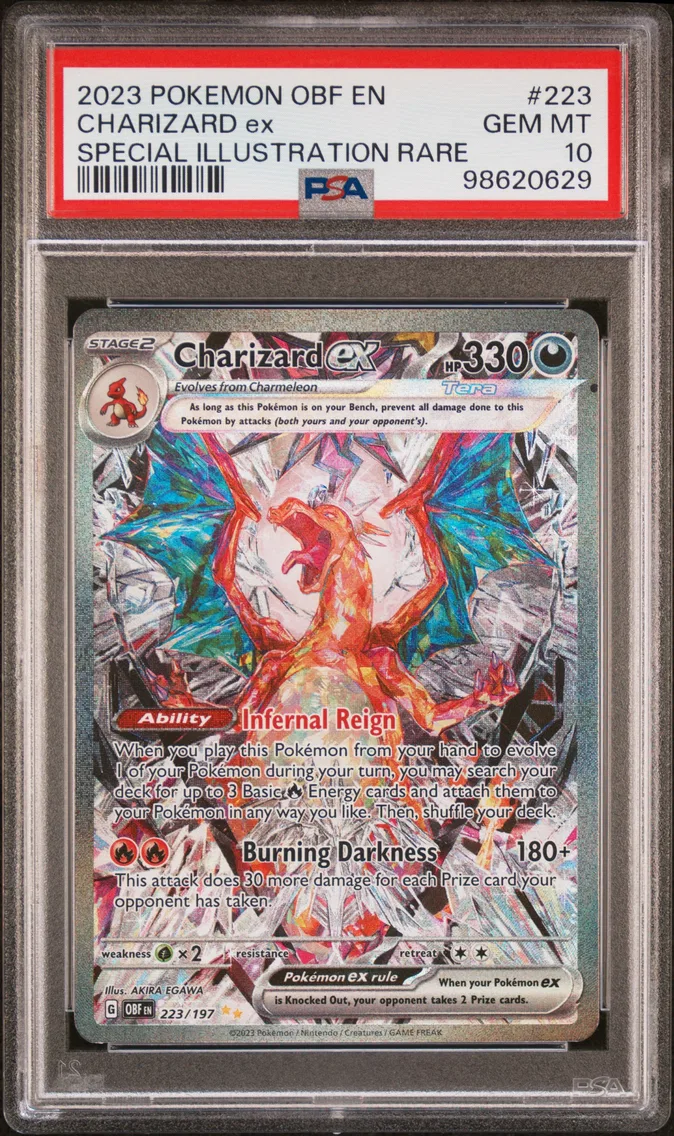 2023 #223 Charizard EX PSA 10 Ob