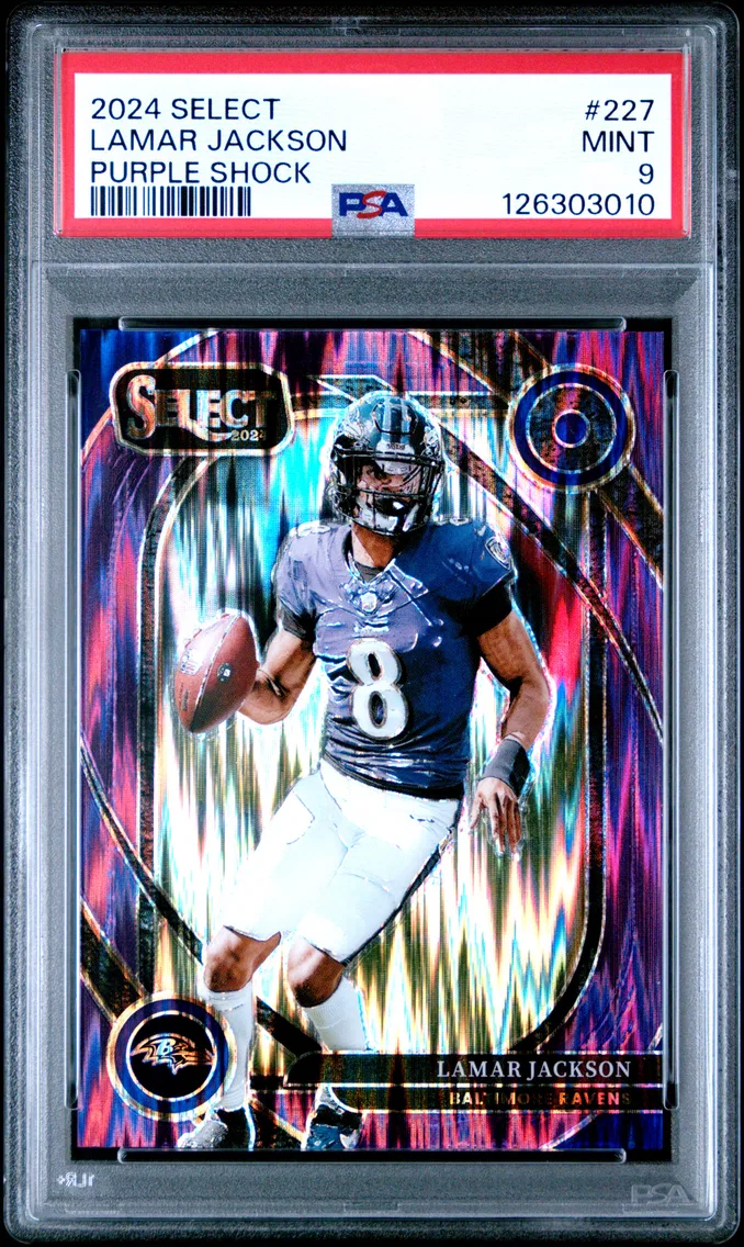 2024 #227 Lamar Jackson PSA 9 Panini Select