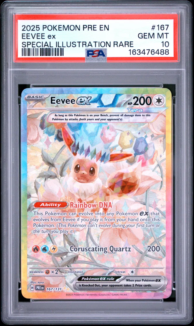 2025 #167 Eevee EX PSA 10 Pre EN