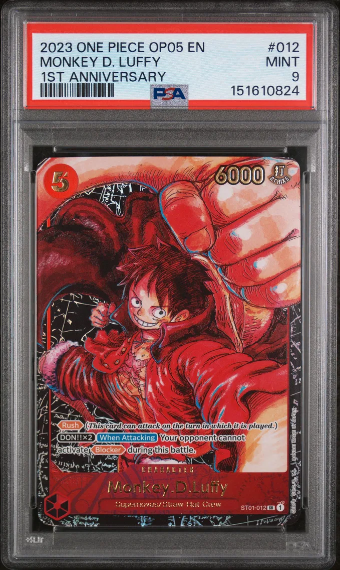 2023 #012 Monkey D. Luffy PSA 9 One Piece OP05-Awakening of the New Era
