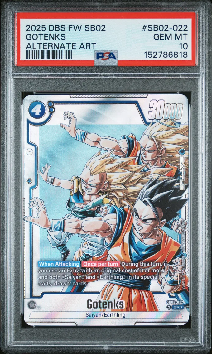 2025 #SB02-022 Gotenks PSA 10 Dragon Ball Super Card Game Fusion World Manga Booster 02