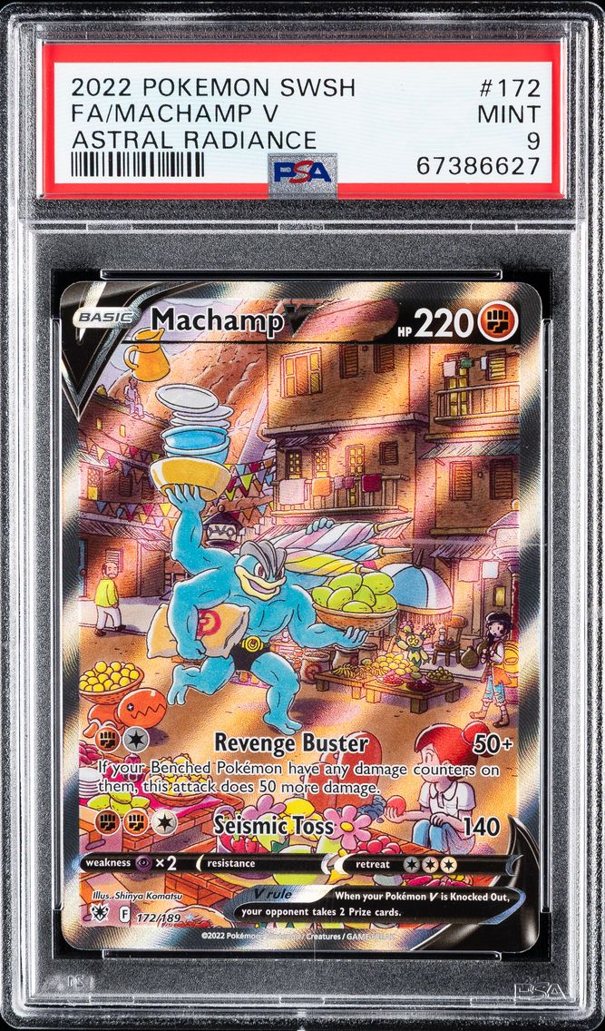 2022 #172 Full Art/Machamp V PSA 9 Sword & Shield Astral Radiance Pokemon