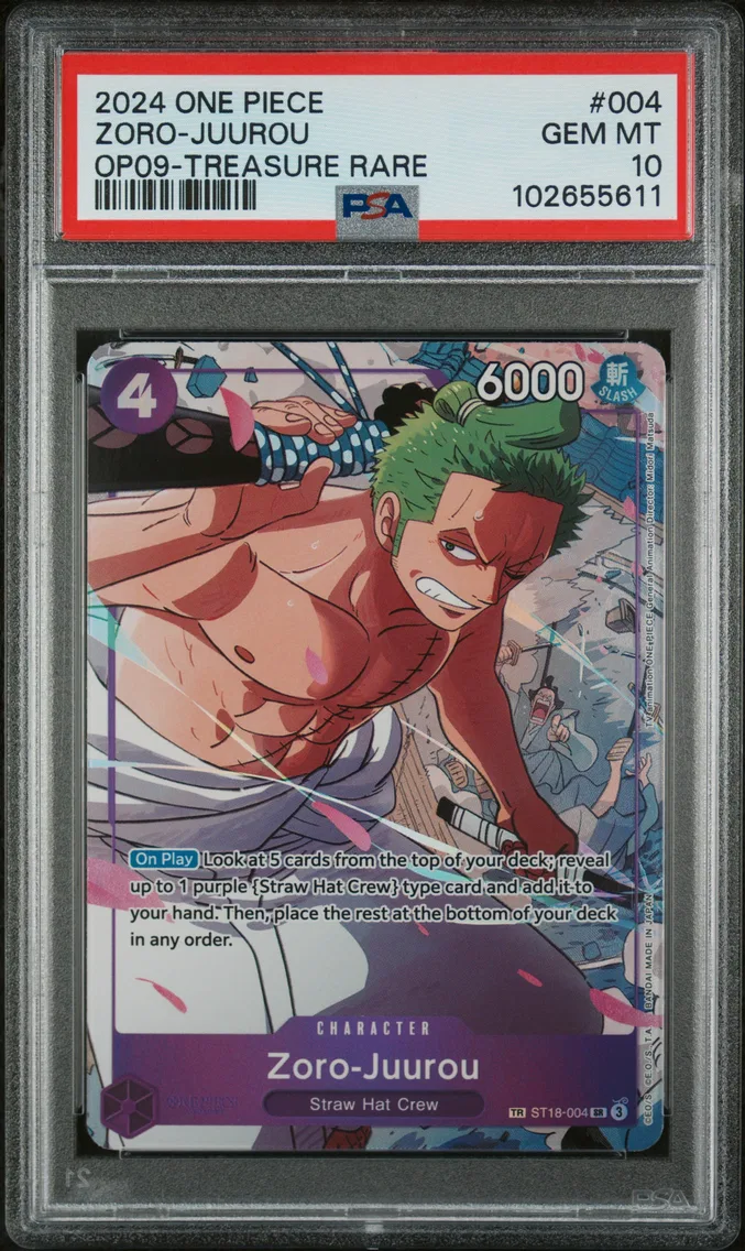 2024 #004 Zoro-Juurou PSA 10 One Piece OP09-Emperors in the New World