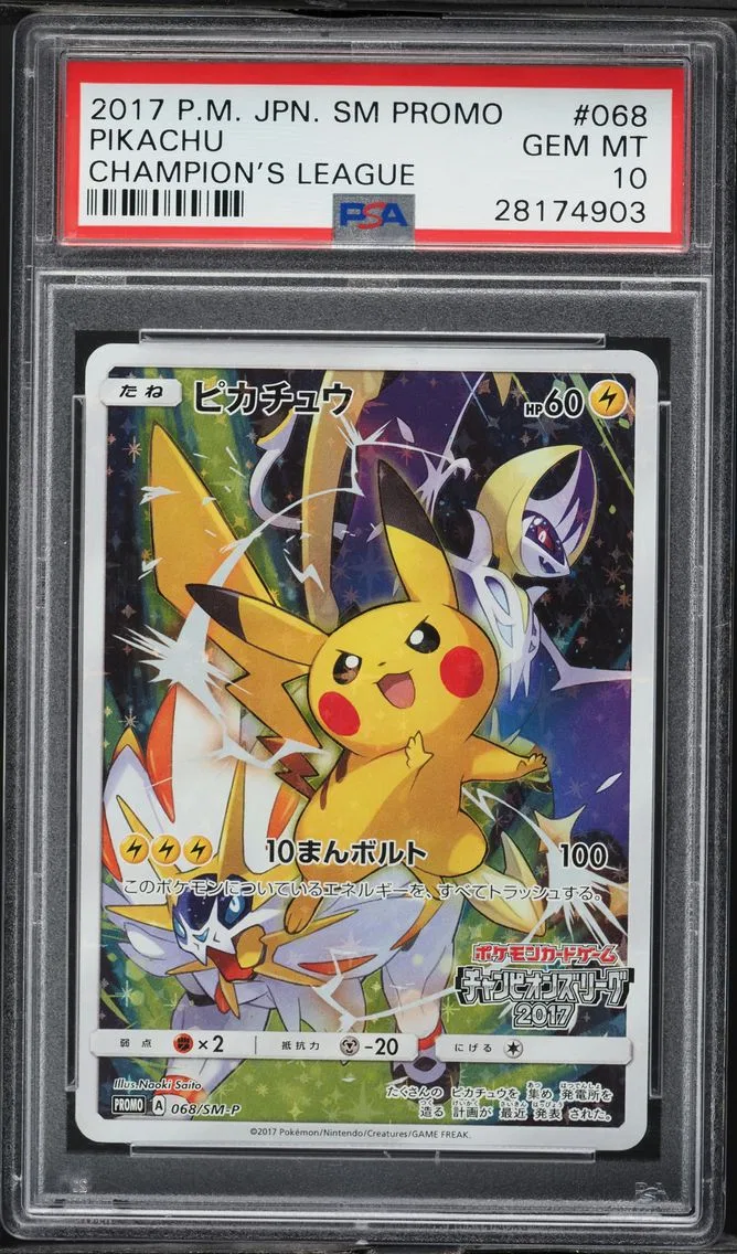 2017 #068 Pikachu PSA 10 Japanese SM Promo Pokemon