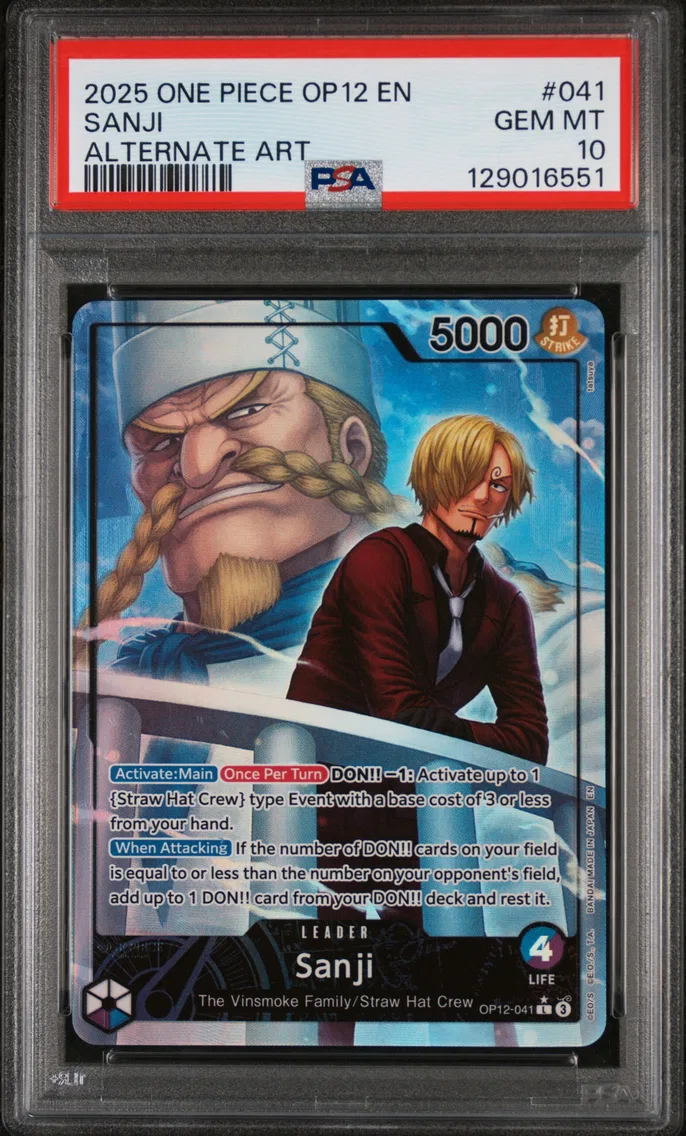 2025 #041 Sanji PSA 10 One Piece OP12-Legacy of the Master