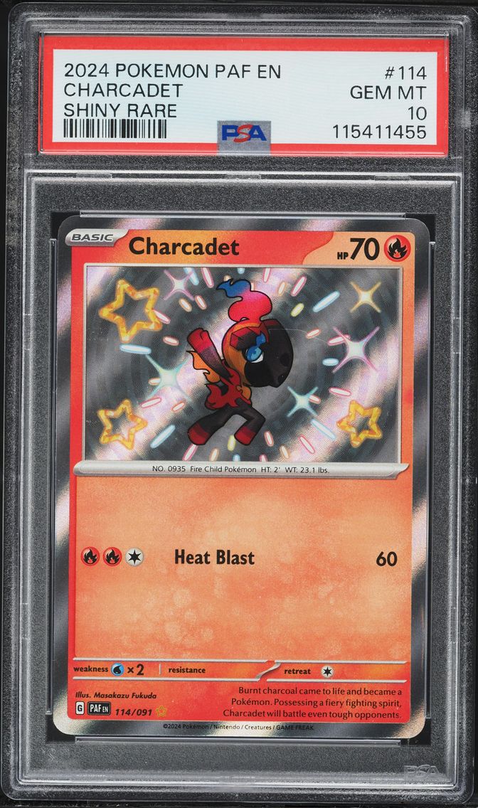 2024 #114 Charcadet PSA 10 Paf EN-Paldean Fates Pokemon