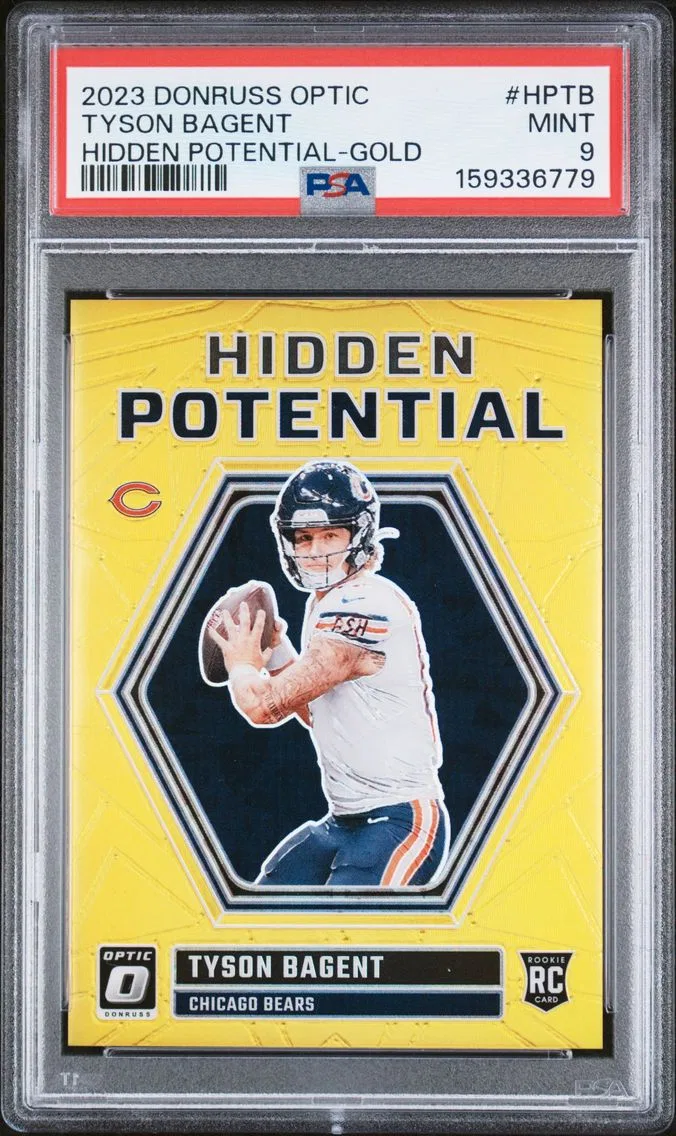 2023 #HPTB Tyson Bagent PSA 9 Panini Donruss Optic Hidden Potential