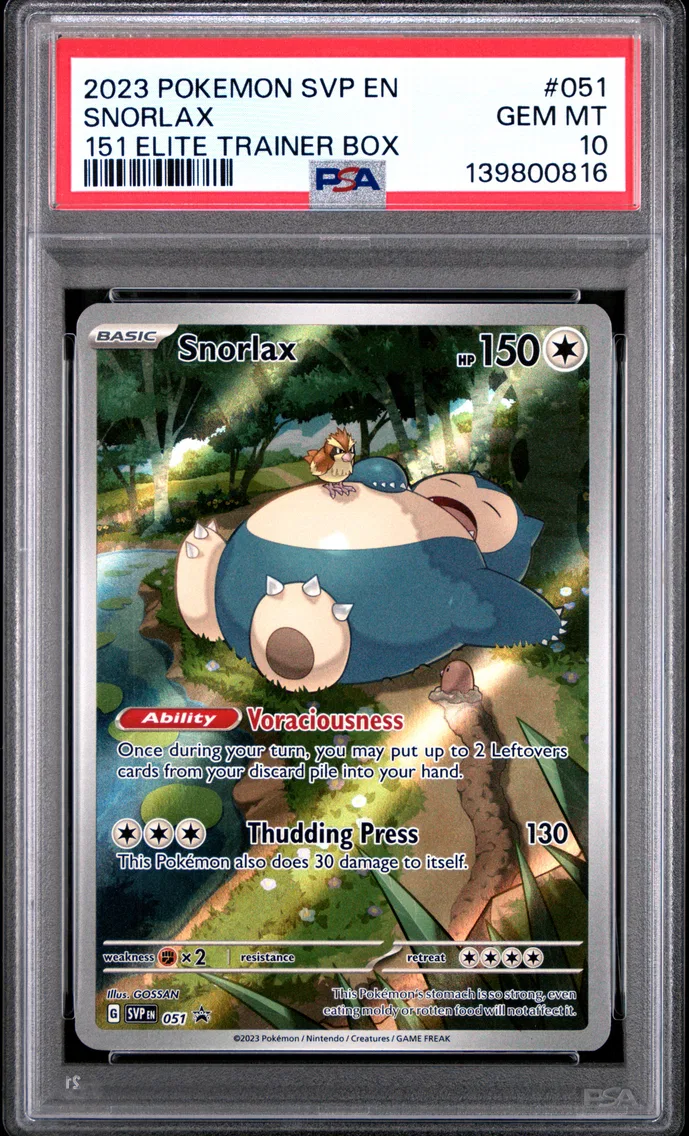 2023 #051 Snorlax PSA 10 Svp EN-