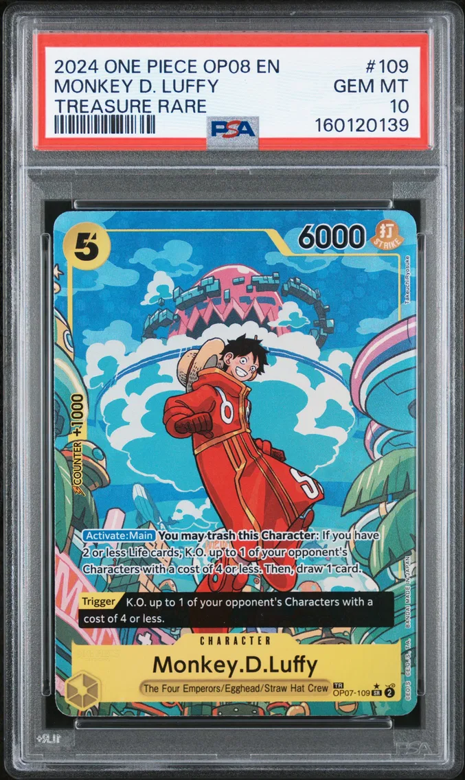 2024 #109 Monkey D. Luffy PSA 10 One Piece OP08-Two Legends