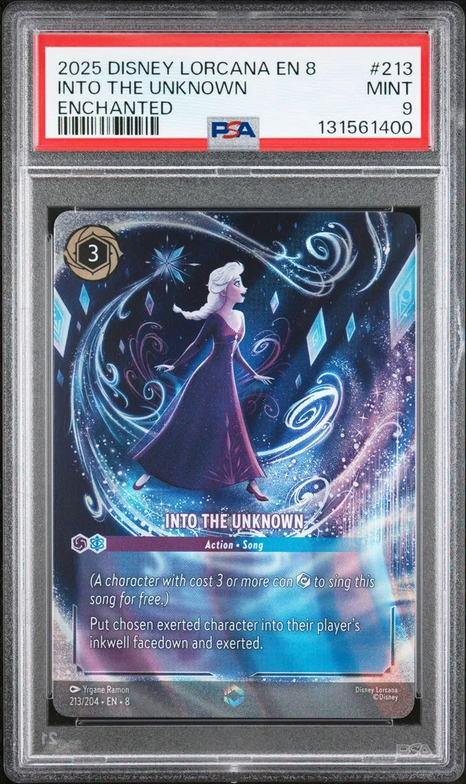 2025 #213 Into the Unknown PSA 9 Disney Lorcana EN 8-Reign of Jafar