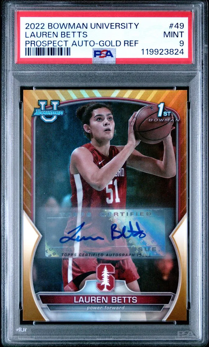 2022 #49 Lauren Betts PSA 9 Bowman Chrome University