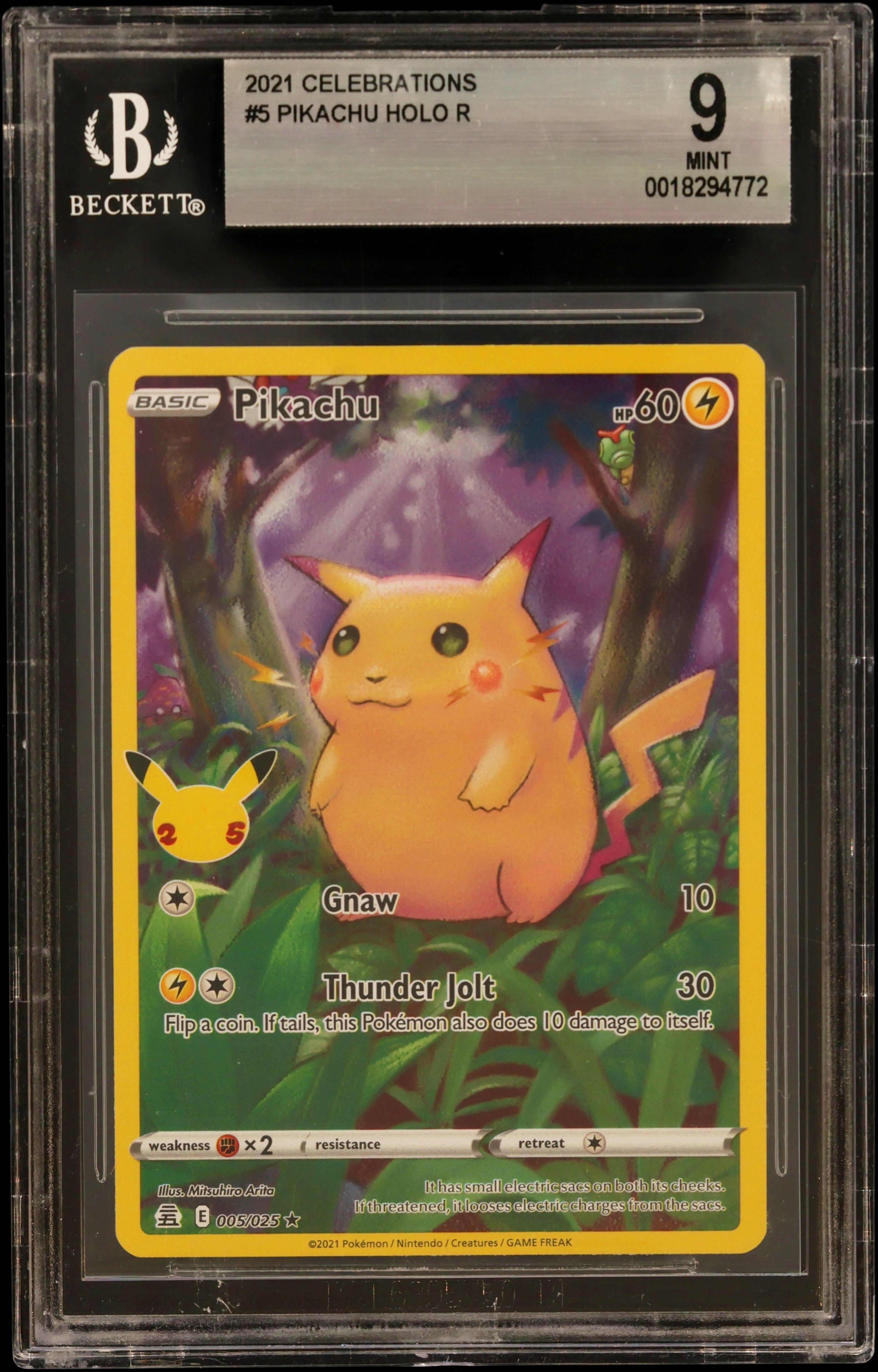 Pikachu STAMP [25th Anniversary] HOLO R