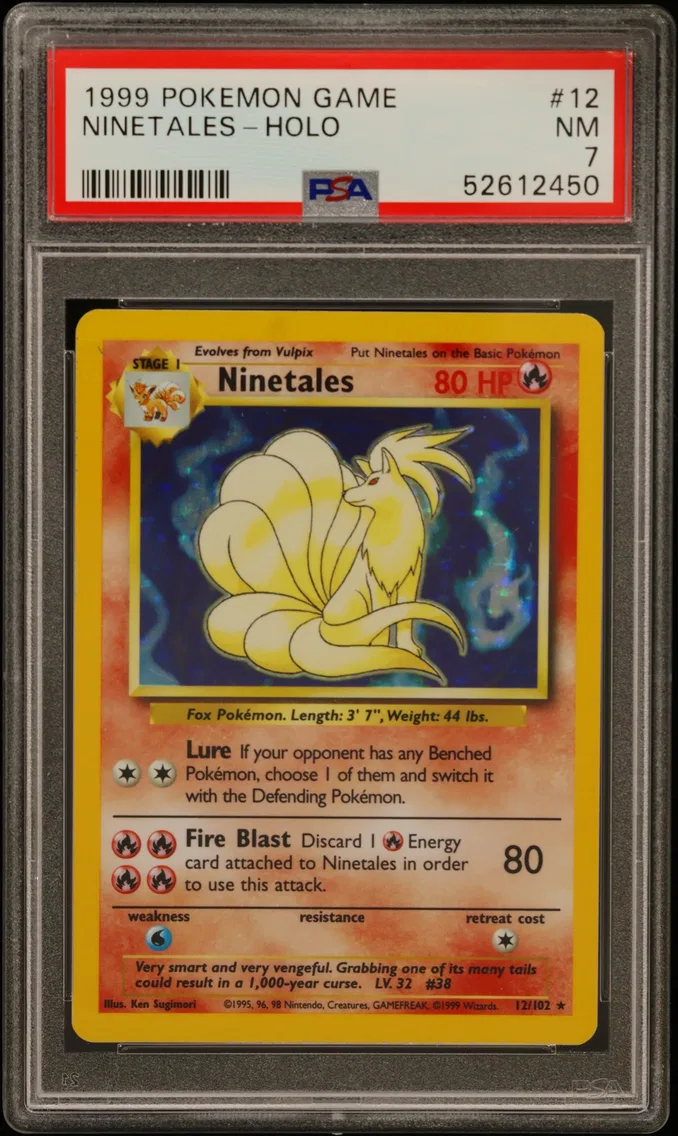 1999 #12 Ninetales-Holo PSA 7 Game