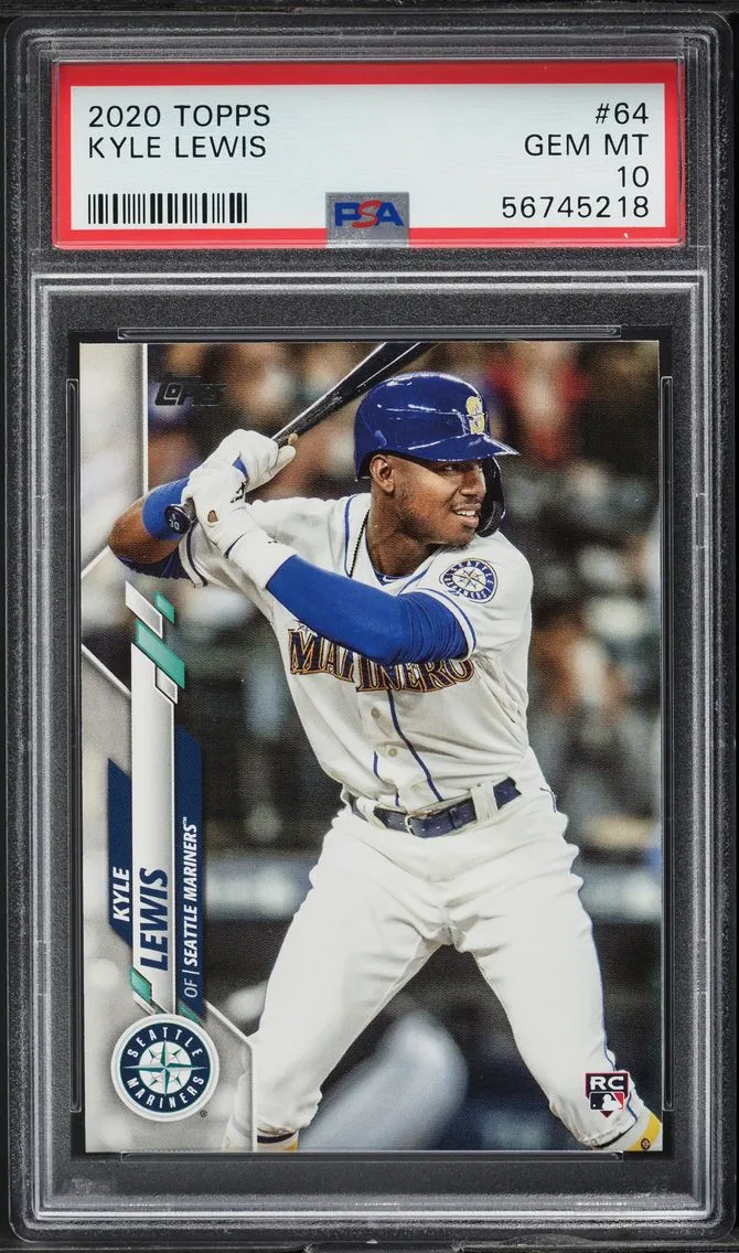 2020 Topps Kyle Lewis ROOKIE #64 PSA 10 GEM MINT