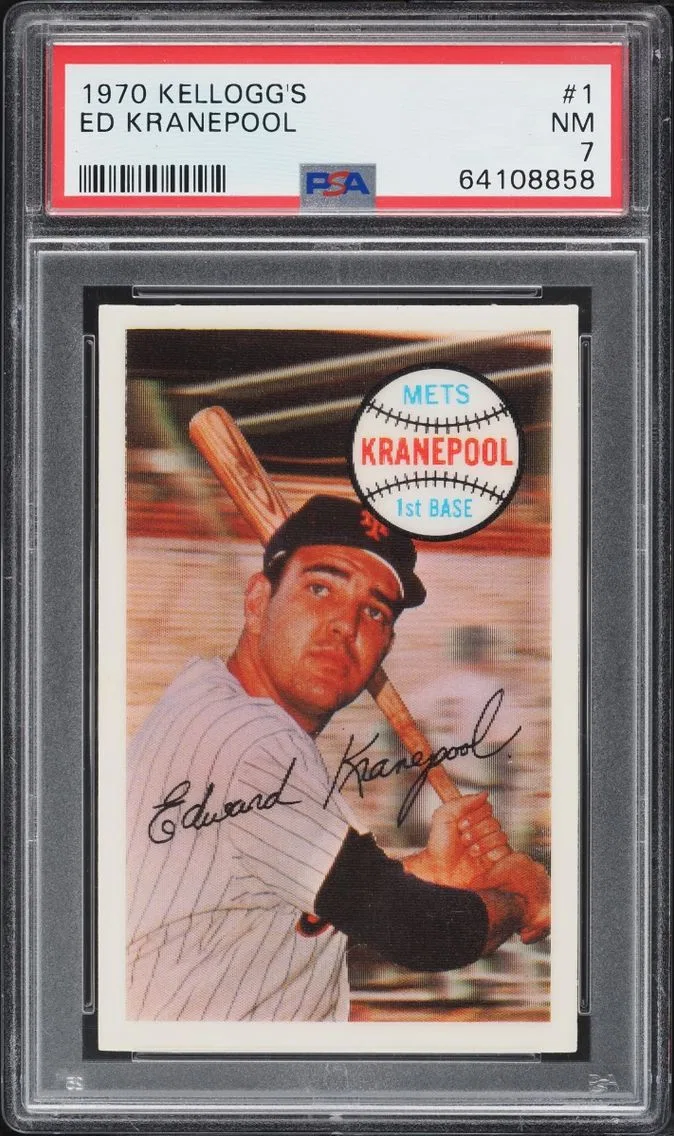 1970 #1 Ed Kranepool PSA 7 Kellogg's