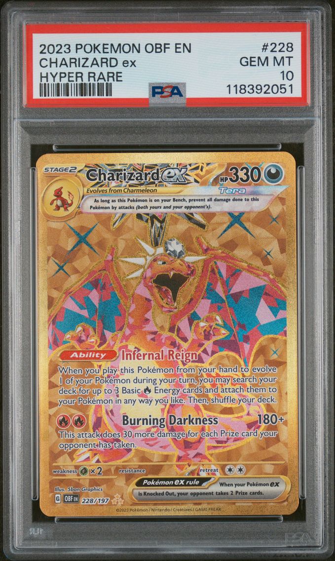 2023 #228 Charizard EX PSA 10 Obf EN-Obsidian Flames