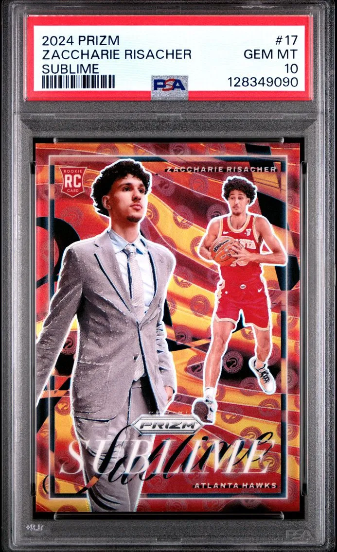 2024 #17 Zaccharie Risacher PSA 10 Base Panini Prizm Sublime Basketball