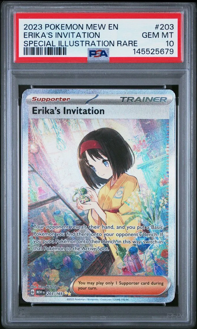 2023 #203 Erika's Invitation PSA 10 Mew EN-151 Pokemon