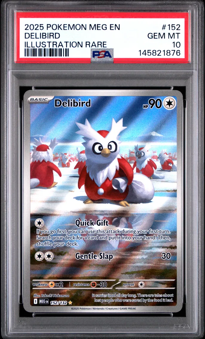 2025 #152 Delibird PSA 10 Meg EN-Mega Evolution