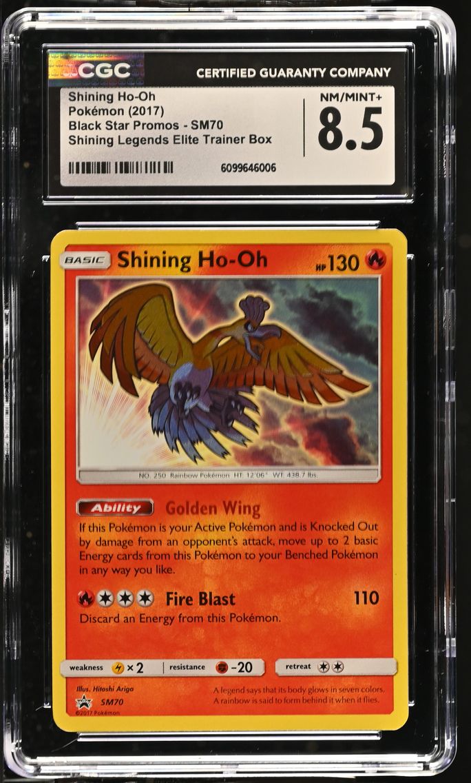 2017 #SM70 Shining Ho-Oh CGC 8.5 Black Star Promos - Sun & Moon - English