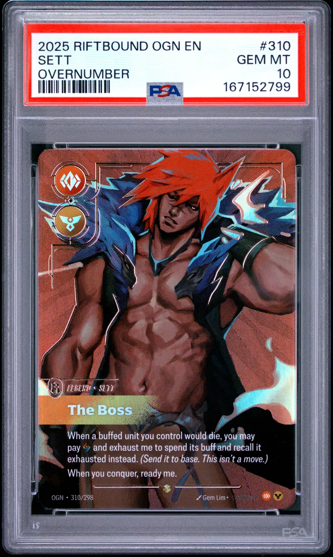 2025 #310 Sett - the Boss PSA 10 Riftbound: League of Legends Ogn-Origins