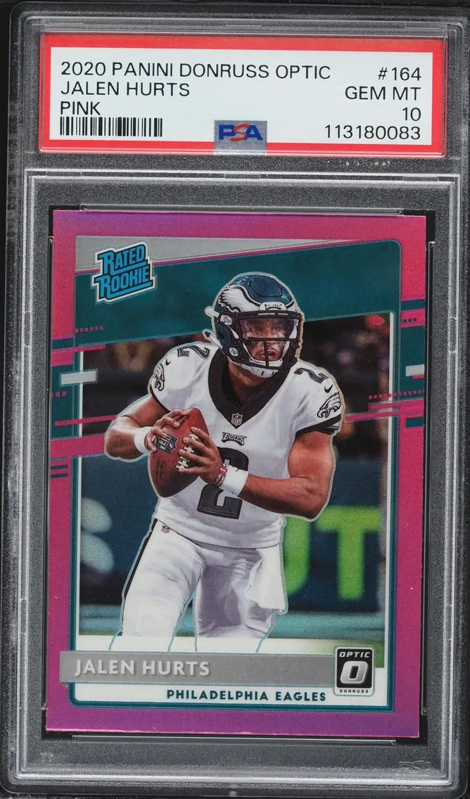 2020 #164 Jalen Hurts PSA 10 Panini Donruss Optic Football