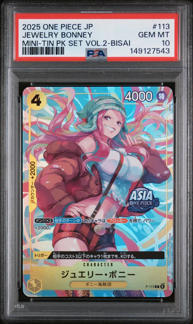 2025 #113 Jewelry Bonney PSA 10 One Piece Japanese Mini-Tin Pack Set Vol.2