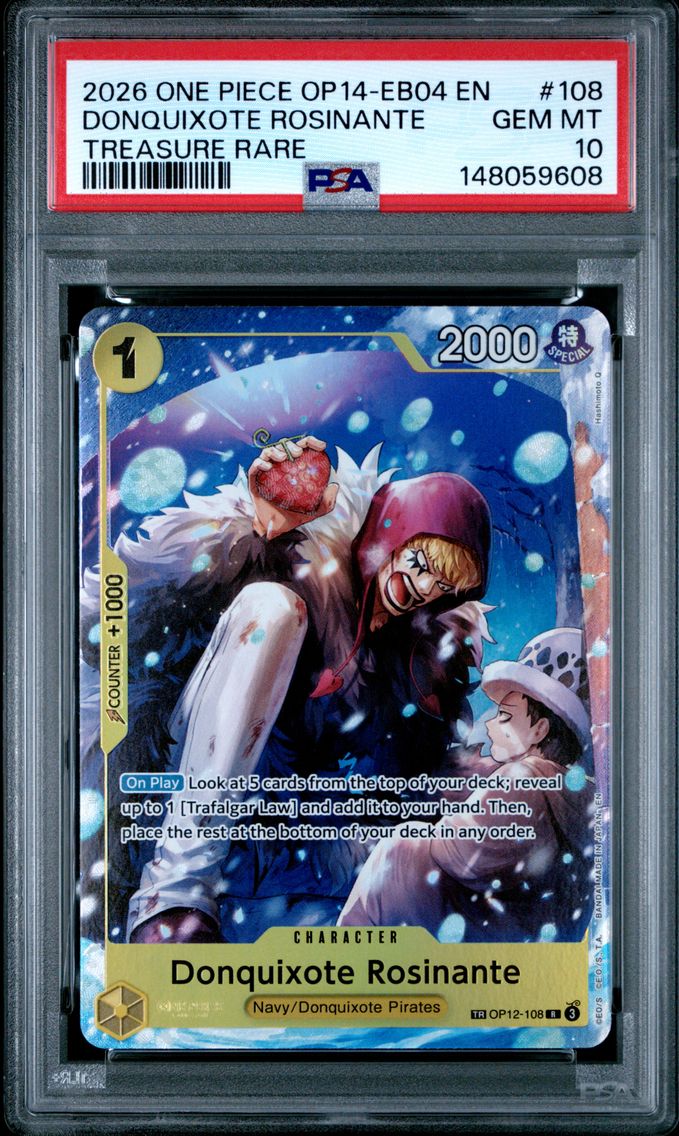 2026 #108 Donquixote Rosinante PSA 10 One Piece OP14-EB04-the Azure Sea's Seven