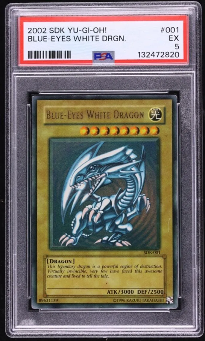 2002 #SDK-001 Blue-Eyes White Dragon PSA 5 EX Yu-Gi-Oh! Starter Deck Kaiba Ultra Rare