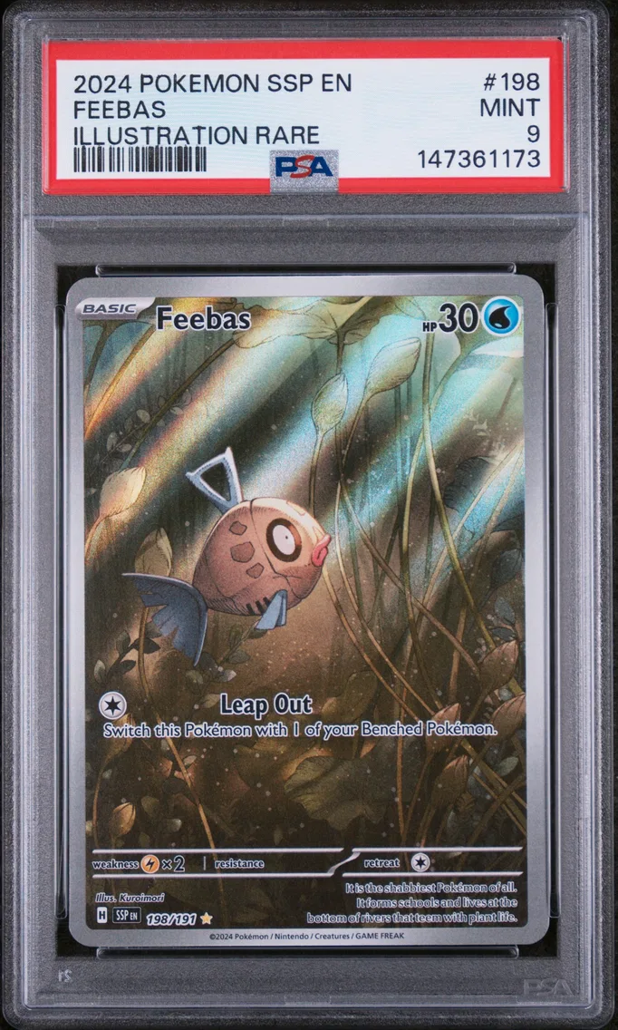 2024 #198 Feebas PSA 9 Ssp EN-Surging Sparks