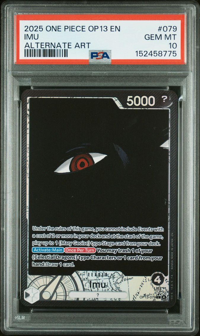 2025 #079 Imu PSA 10 One Piece OP13-Carrying on His Will