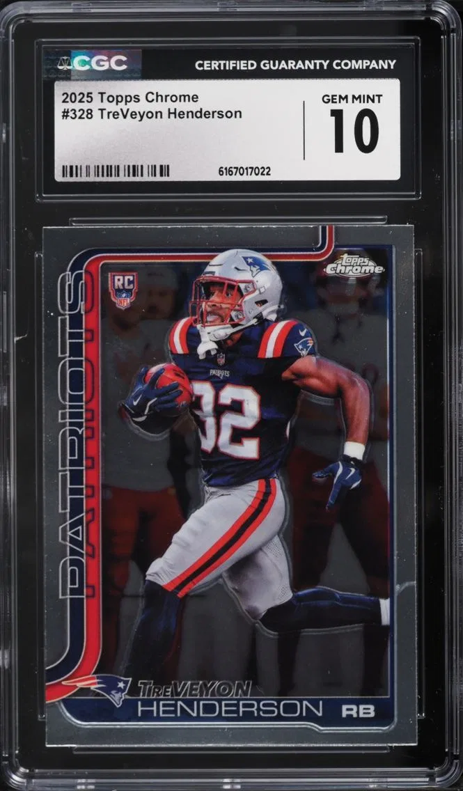2025 Topps Chrome TreVeyon Henderson ROOKIE #328 CGC 10 GEM MINT