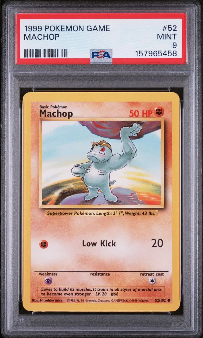 1999 #52 Machop PSA 9 Game