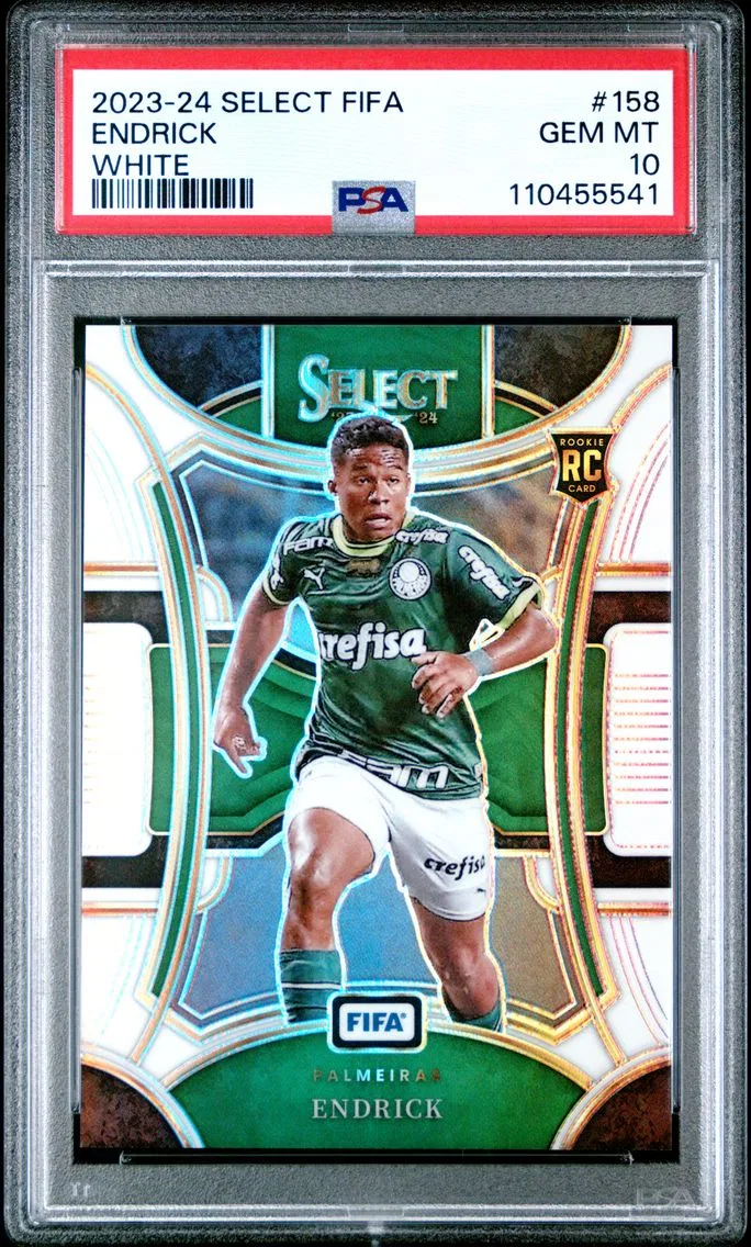 2023 #158 Endrick PSA 10 White Panini Select FIFA Soccer