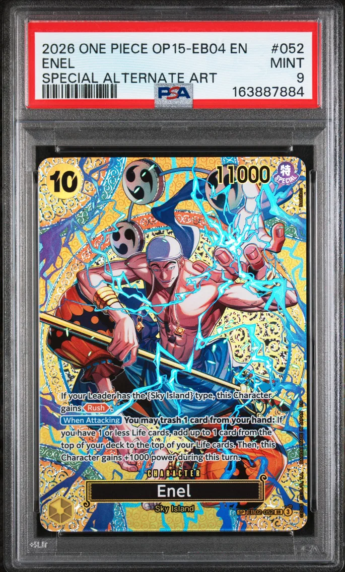 2026 #052 Enel PSA 9 One Piece OP15-EB04-Adventure on Kami's Island