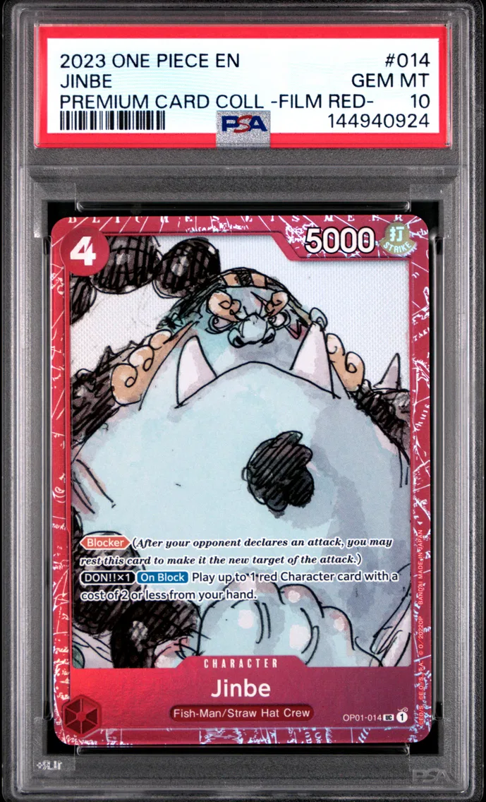 2023 #014 Jinbe PSA 10 One Piece Premium Card Collection -One Piece Film Red-
