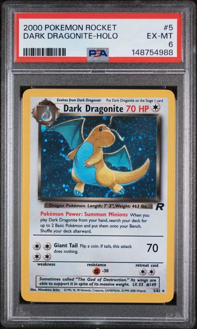 2000 #5 Dark Dragonite-Holo PSA 6 Rocket