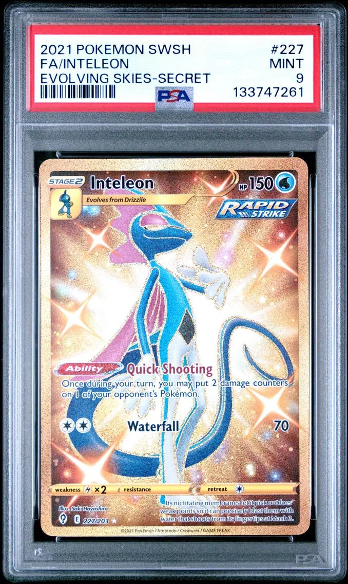 2021 #227 Full Art/Inteleon PSA 9 Sword & Shield Evolving Skies