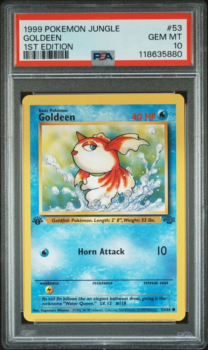 1999 #53 Goldeen 1st Edition PSA 10 Jungle