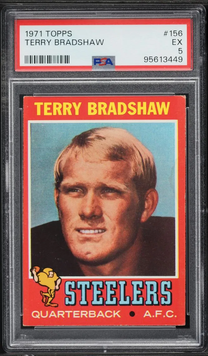 1971 #156 Terry Bradshaw PSA 5 Topps Football