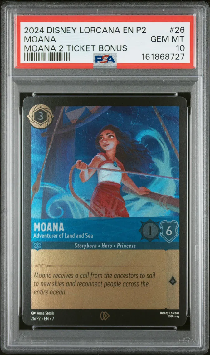2024 #26 Moana - Adventurer of Land and Sea PSA 10 Disney Lorcana EN P2-Promo