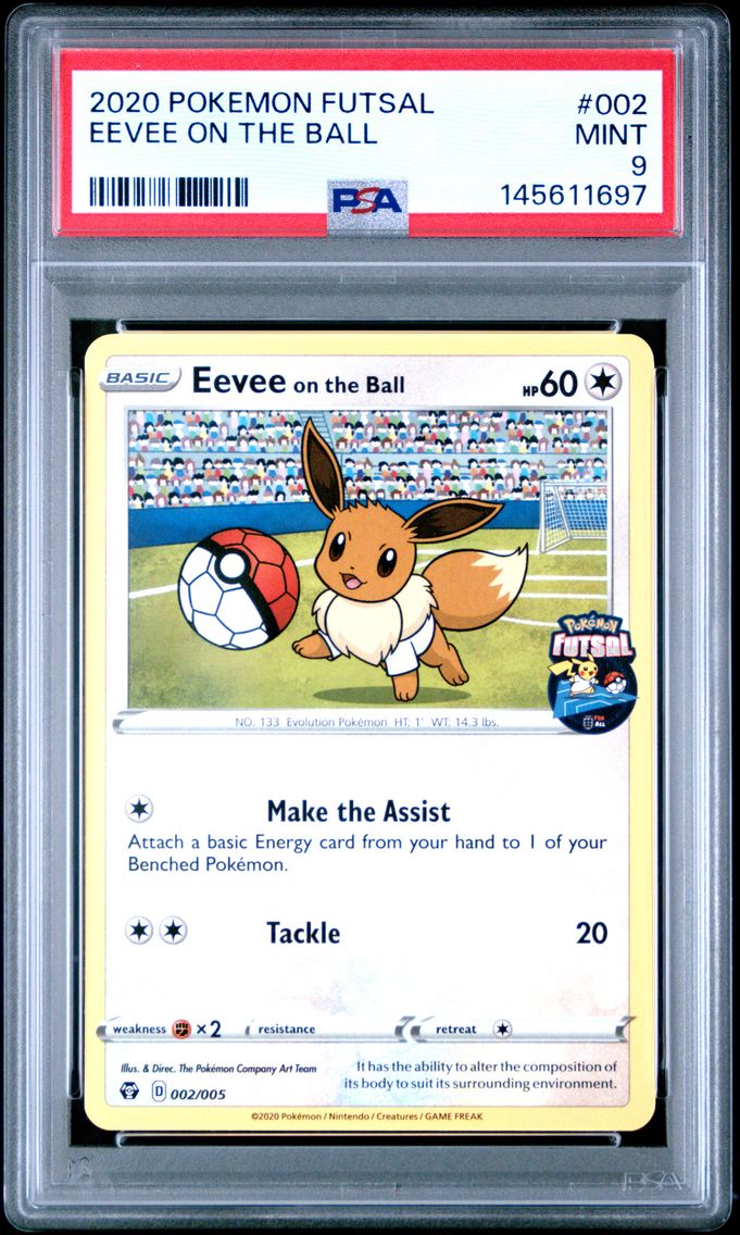 2020 #002 Eevee on the Ball PSA 9 Futsal Pokemon