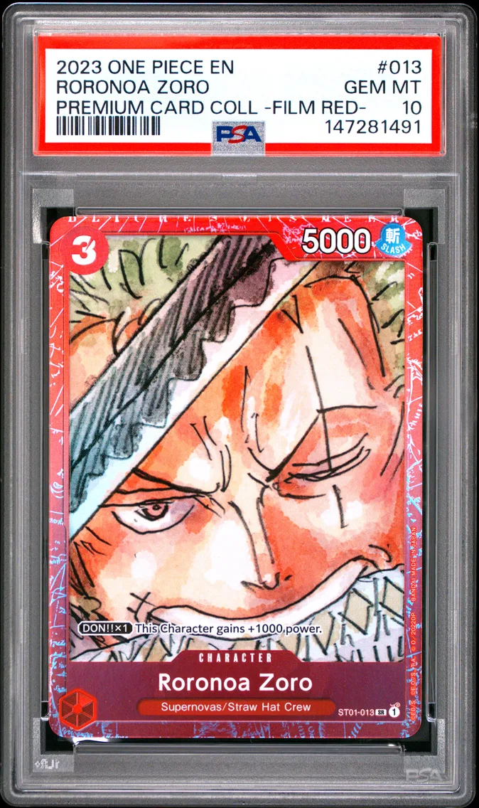 2023 #013 Roronoa Zoro PSA 10 One Piece Premium Card Collection -One Piece Film Red-