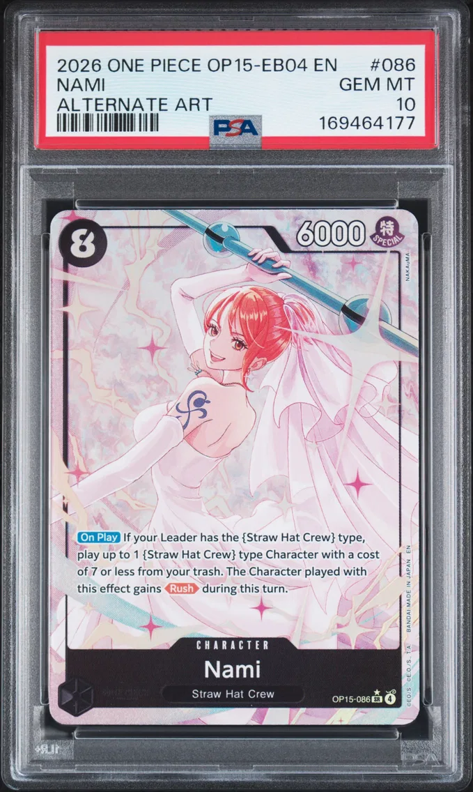 2026 #086 Nami PSA 10 One Piece OP15-EB04-Adventure on Kami's Island