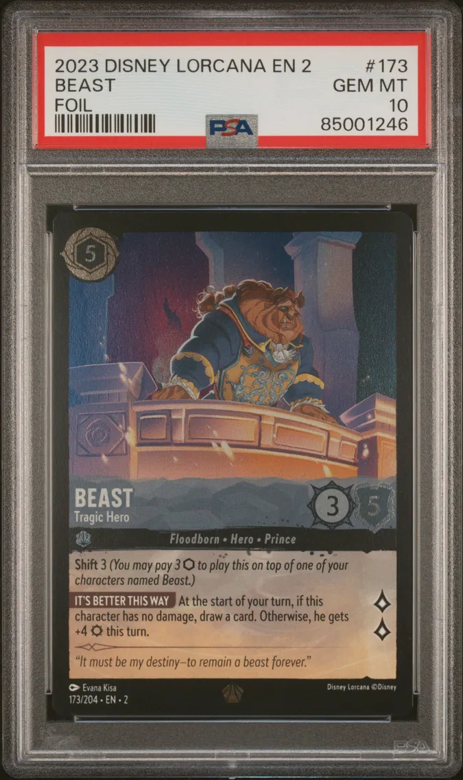 2023 #173 Beast - Tragic Hero PSA 10 Disney Lorcana EN 2-Rise of the Floodborn