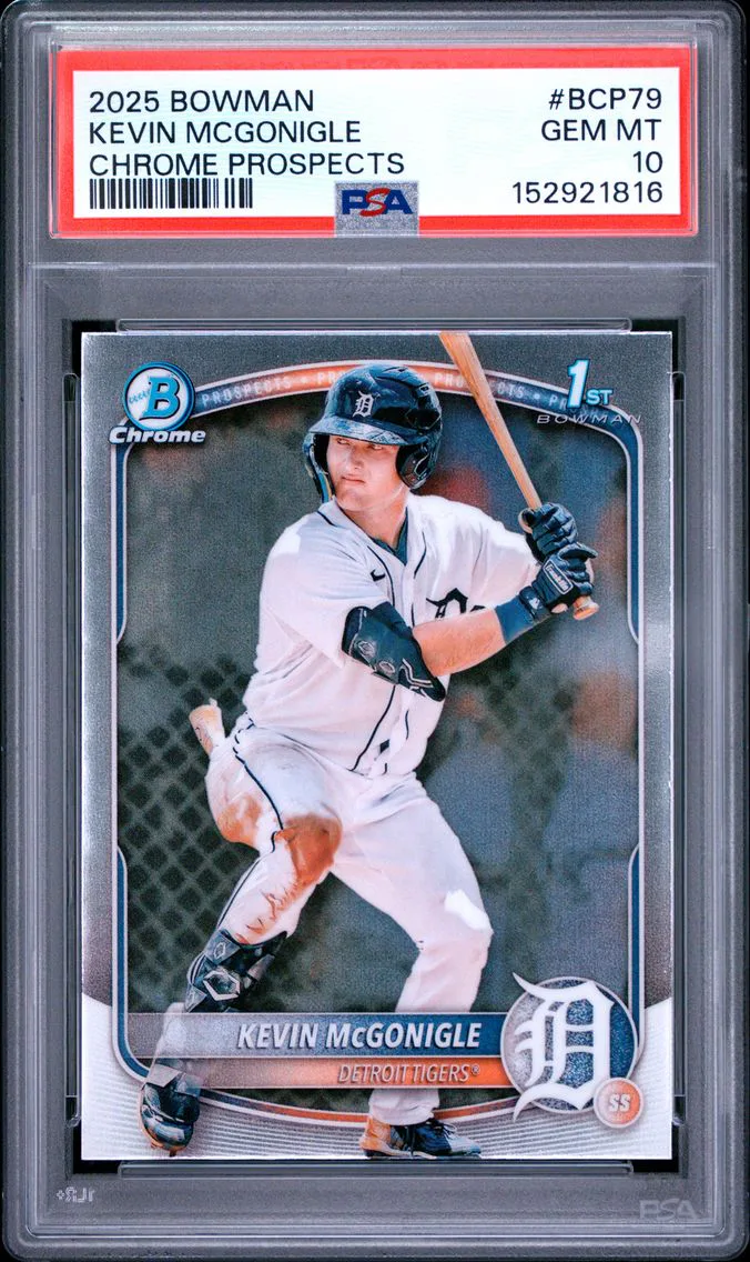 2025 #BCP79 Kevin Mcgonigle PSA 10 Bowman Chrome Prospects