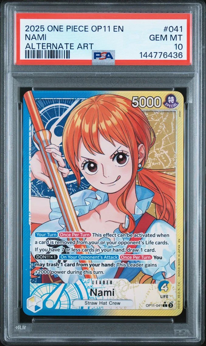 2025 #041 Nami PSA 10 One Piece OP11-A Fist of Divine Speed
