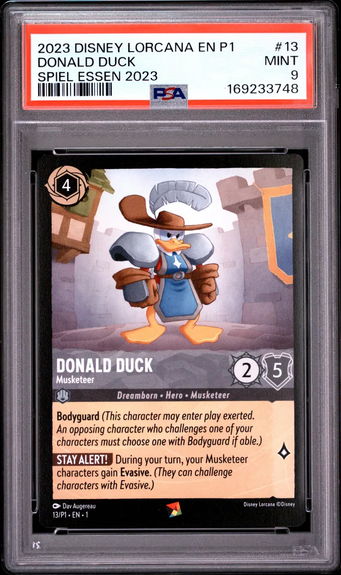 2023 #13 Donald Duck - Musketeer PSA 9 Disney Lorcana EN P1-Promo